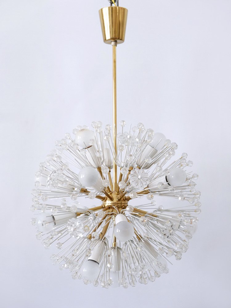 17-Light Dandelion Chandelier by Emil Stejnar for Rupert Nikoll 1950s