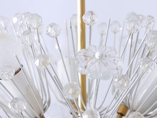 17-Light Dandelion Chandelier by Emil Stejnar for Rupert Nikoll 1950s