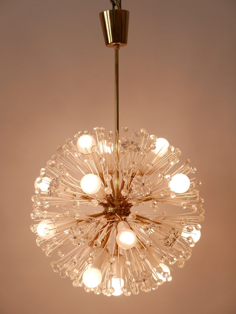 17-Light Dandelion Chandelier by Emil Stejnar for Rupert Nikoll 1950s