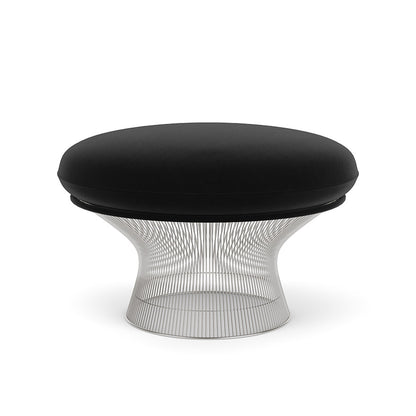 Platner Ottoman (Frame - Polished Nickel / Upholstery Material - Knoll Velvet) by Knoll