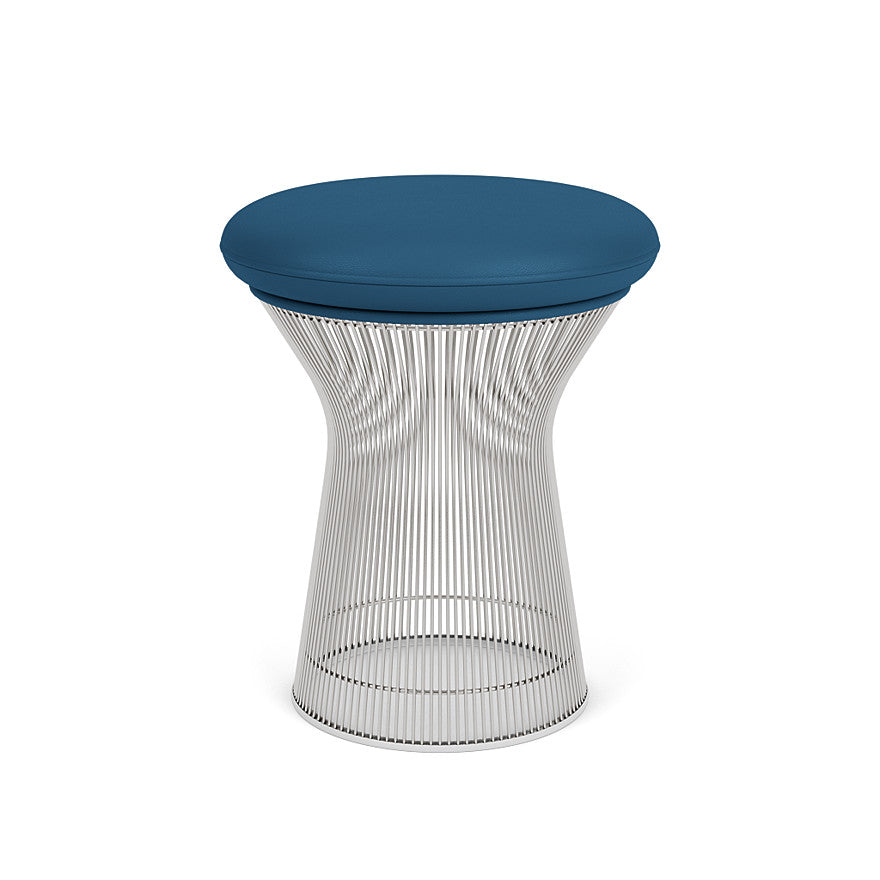 Platner Stool (Frame - Polished Nickel / Upholstery Material - Acqua) (Request Info)