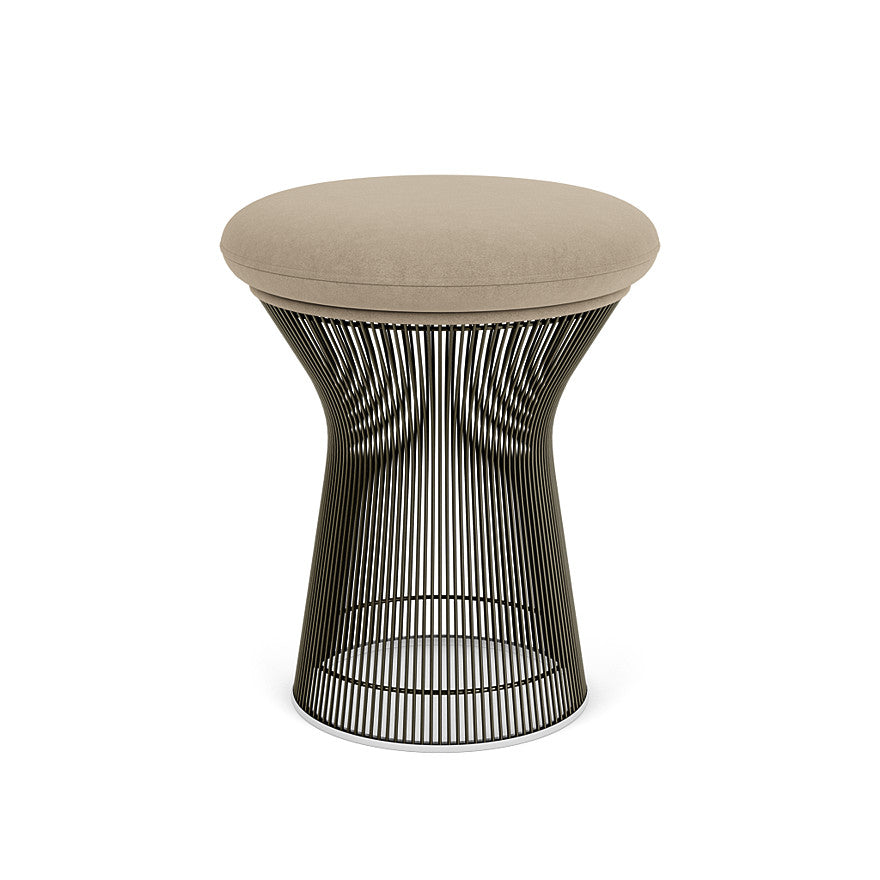 Platner Stool (Frame - Metallic Bronze / Upholstery Material - Ultrasuede) (Request Info)