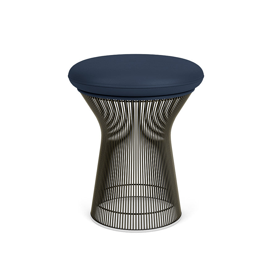 Platner Stool (Frame - Metallic Bronze / Upholstery Material - Acqua) (Request Info)