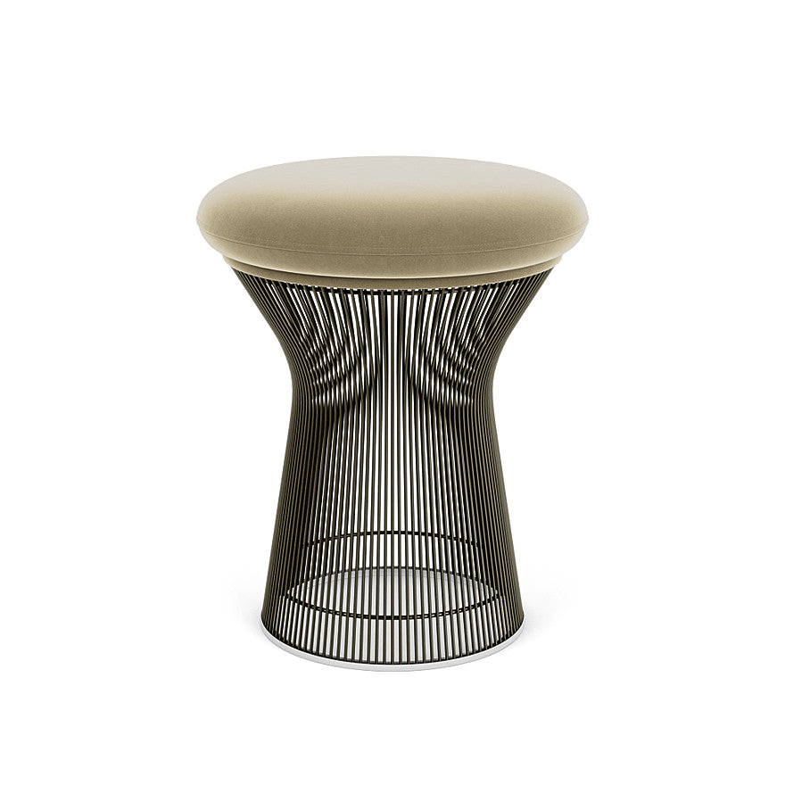 Platner Stool (Frame - Metallic Bronze / Upholstery Material - Knoll Velvet) (Request Info)