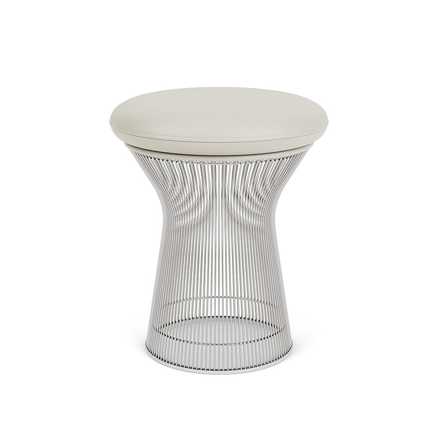 Platner Stool (Frame - Polished Nickel / Upholstery Material - Acqua) (Request Info)