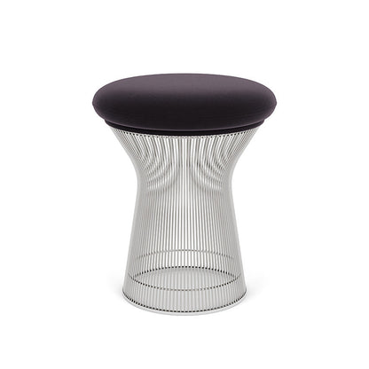 Platner Stool (Frame - Polished Nickel / Upholstery Material - Knoll Velvet) by Knoll