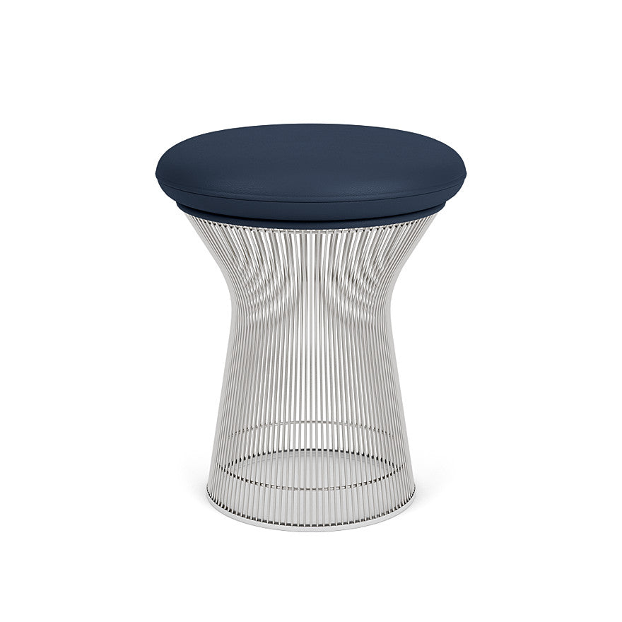 Platner Stool (Frame - Polished Nickel / Upholstery Material - Acqua) (Request Info)