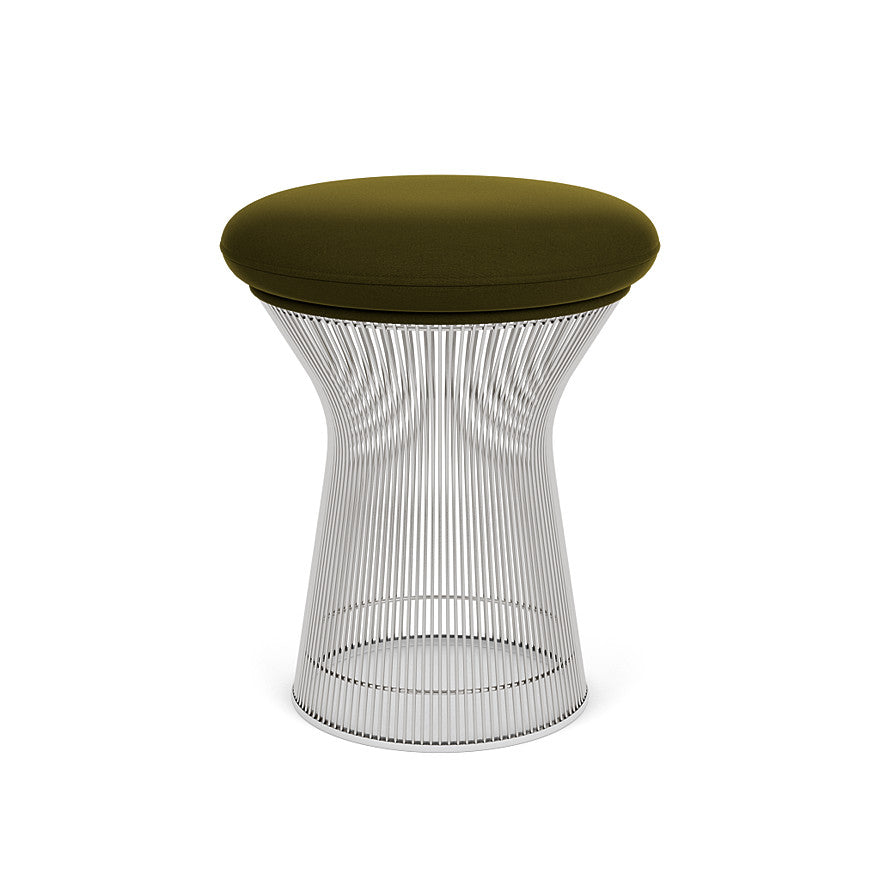 Platner Stool (Frame - Polished Nickel / Upholstery Material - Circa) (Request Info)