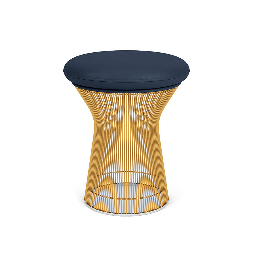 Platner Stool (Frame - Gold / Upholstery Material - Acqua) (Request Info)