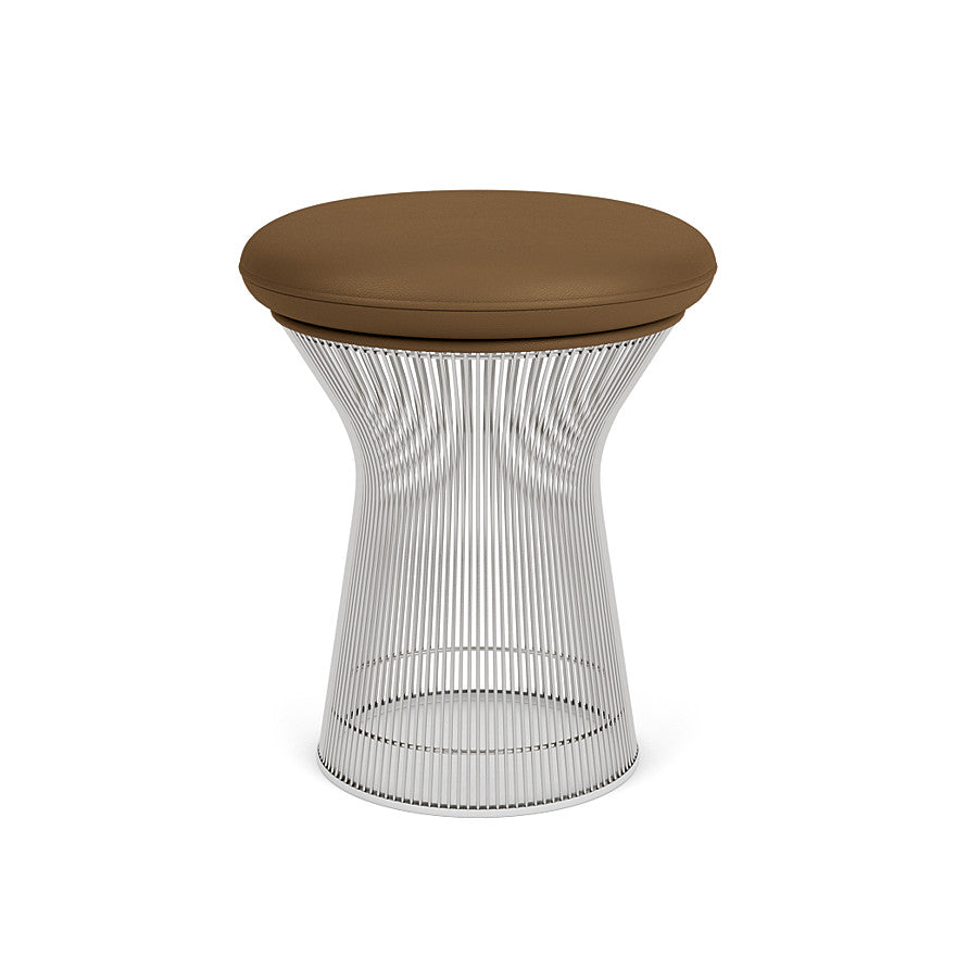 Platner Stool (Frame - Polished Nickel / Upholstery Material - Acqua) (Request Info)