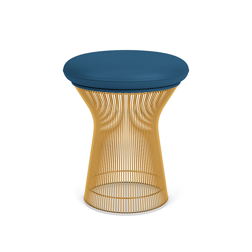 Platner Stool (Frame - Gold / Upholstery Material - Acqua) (Request Info)