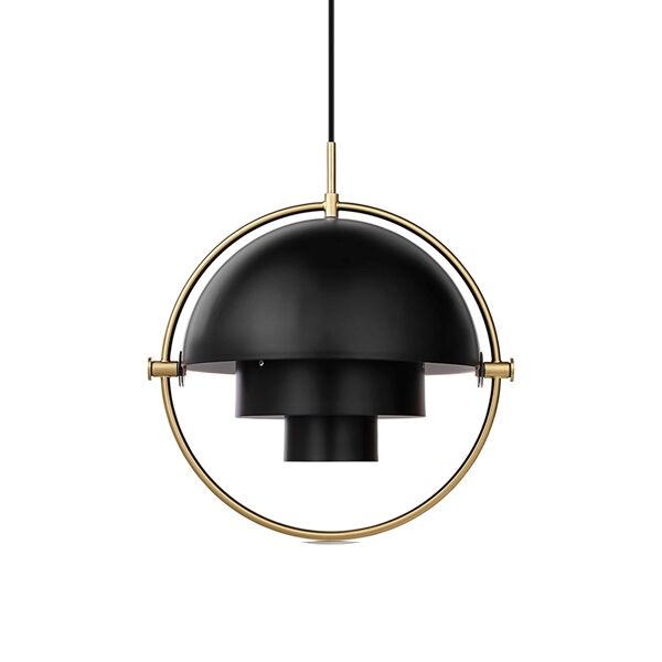 Multi-Lite Pendant Grey & Brass
