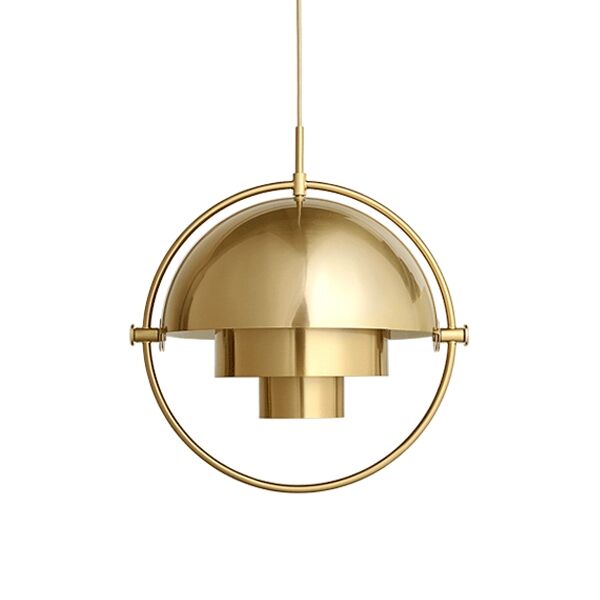 Multi-Lite Pendant Large Brass/Matt Black