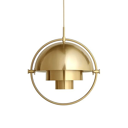 Multi-Lite Pendant Large Brass/Matt Black