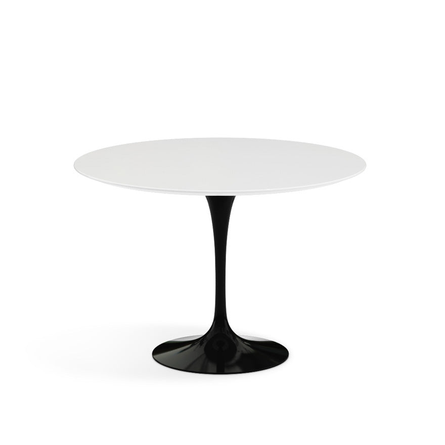 Saarinen Round Dining Table Ø107 by Knoll #Black / Laminate | White | Satin finish