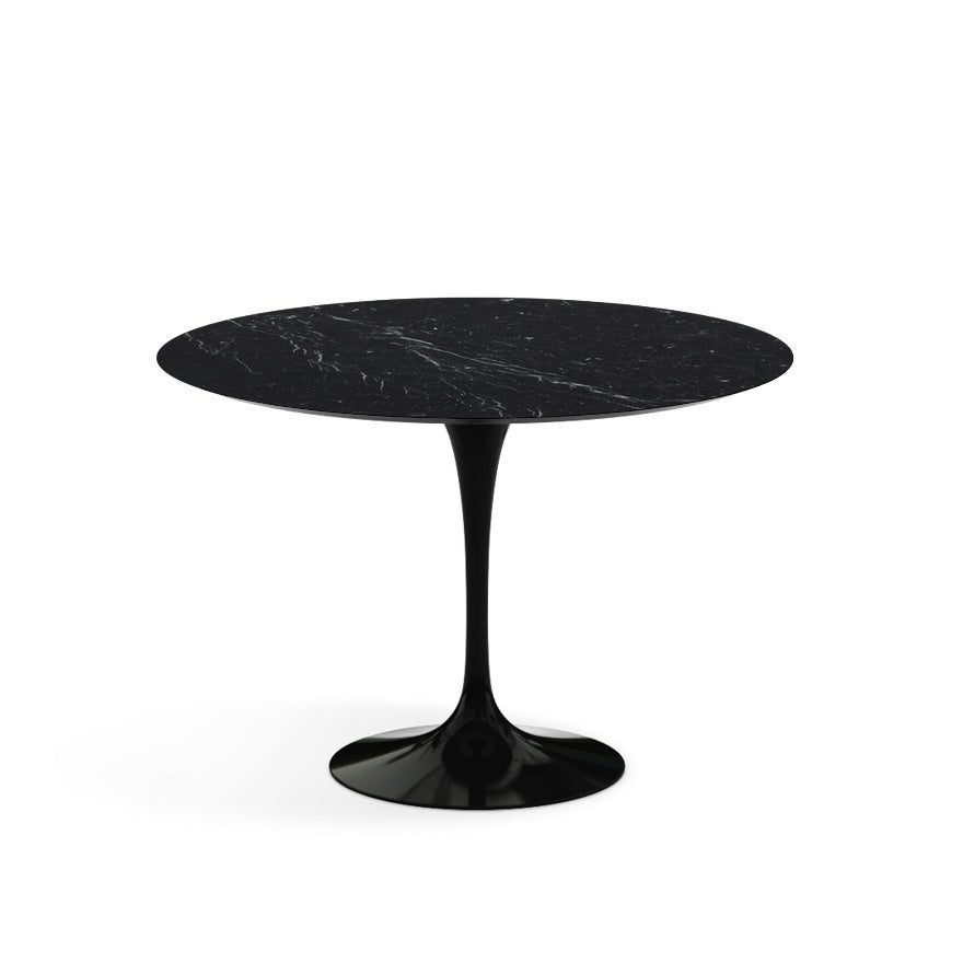 Saarinen Round Dining Table Ø107 by Knoll #Black / Marble | Nero Marquina | Satin finish