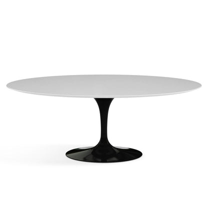 Saarinen Oval Dining Table 198x121 by Knoll #Black/Laminate | White | Satin finish