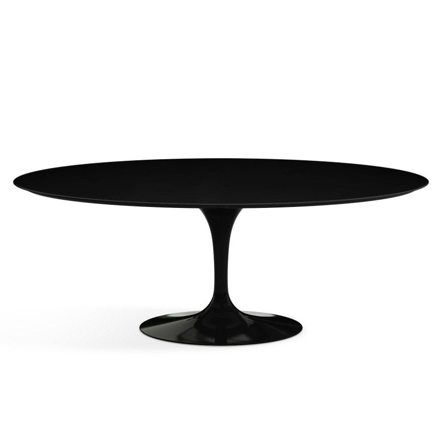 Saarinen Oval Dining Table 198x121 by Knoll #Black/Laminate | Black | Satin finish