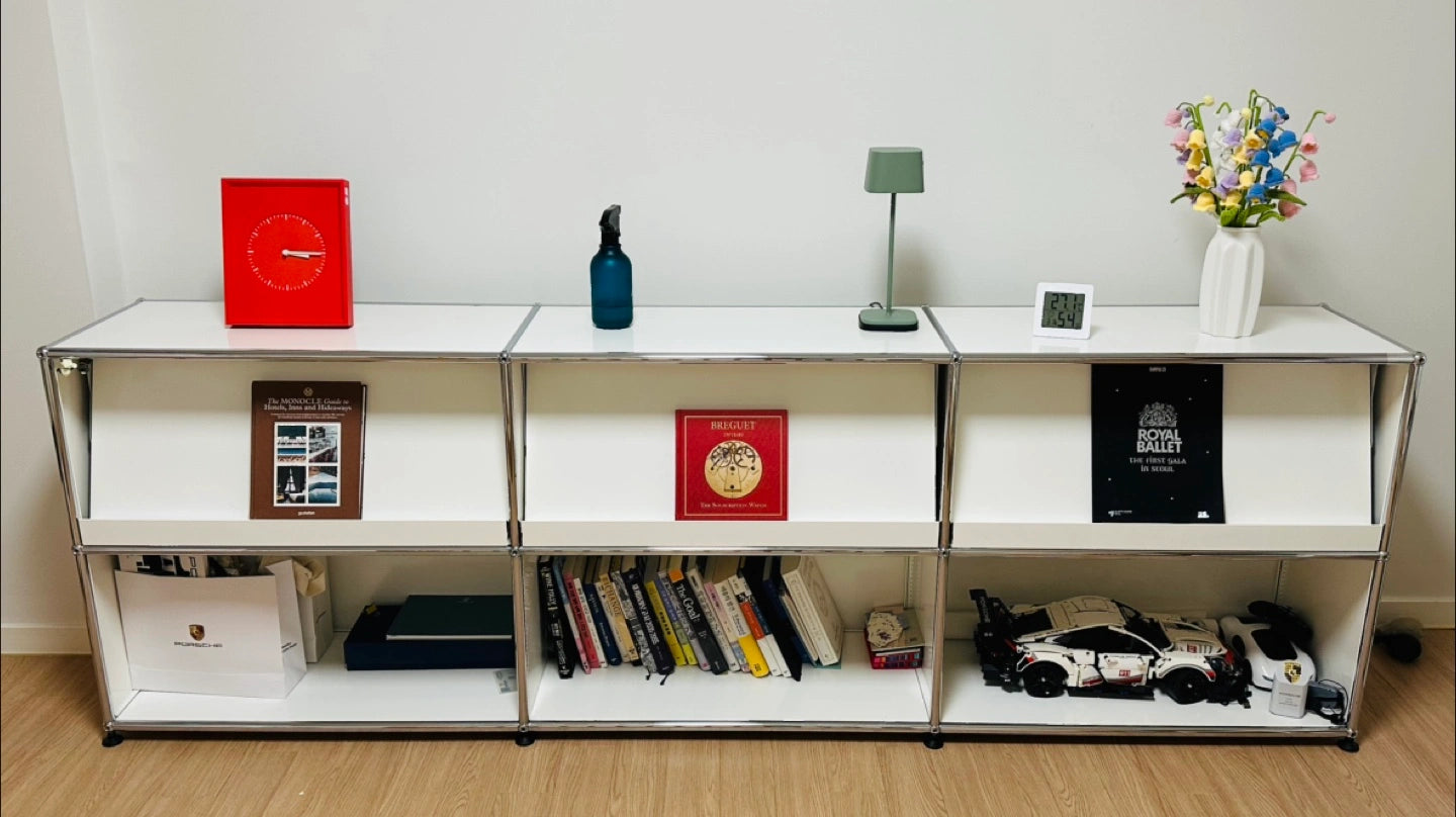 3x2 모듈 사이드보드 (하단 3 도어 & 3 매거진렉) [W(750+750+750)XD350XH(350+350)]