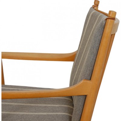 1788 Lounge Chair in Stripped Fabric by Hans Wegner-MTD-2017032