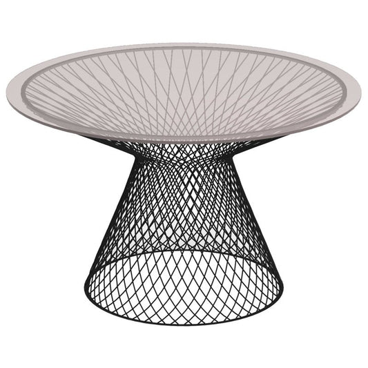 Heaven table 120 cm by Emu #black, glass top #