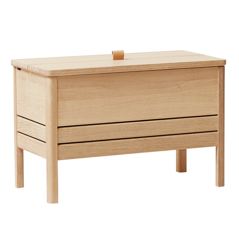 A Line storage bench by Form & Refine #68 cm, white oak #