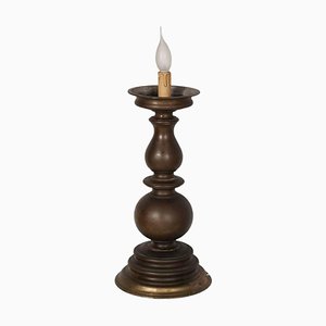 17th Century Baroque Bronze Candleholder Table Lamp-NJV-712054