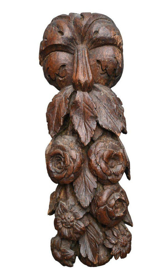 17th Century Carved Oak Ornament