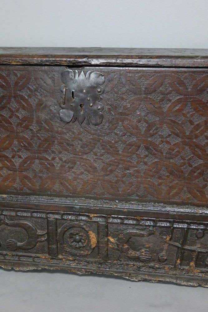 17th Century Chest in Natural Wood