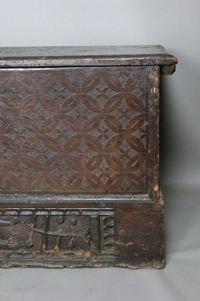 17th Century Chest in Natural Wood