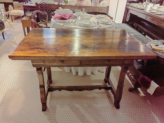 17th Century Dining Table in Walnut with Two Drawers-ZFY-1786360