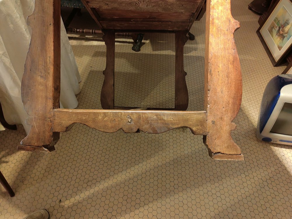 17th Century Dining Table in Walnut with Two Drawers