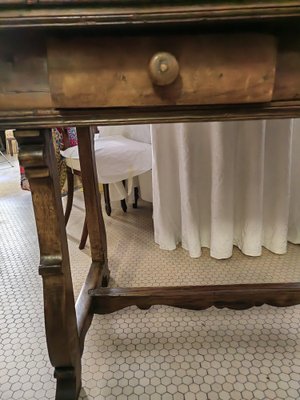 17th Century Dining Table in Walnut with Two Drawers-ZFY-1786360