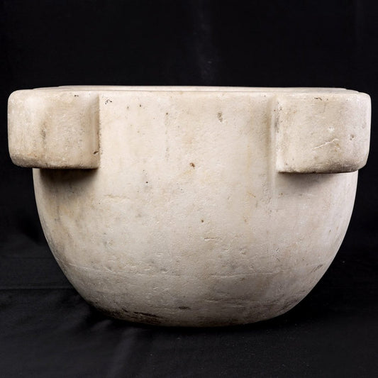 17th Century Florentine Apothecary Mortar Greek Marble of Thassos