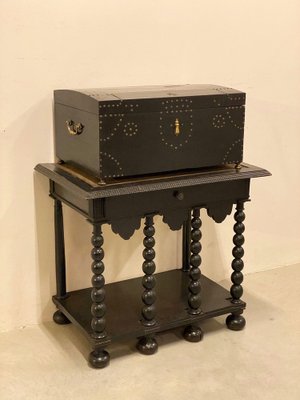 17th Century Italian Mobile Table with Cabinet, Set of 2-NPC-1132080