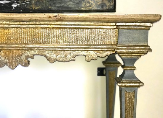 17th Century Italian Painted and Parcel-Gilt Console Table-MBH-1031671