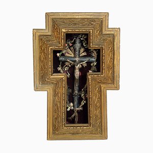 17th Century Italian Silver and Giltwood Crucifix, 1900s-NJV-575142