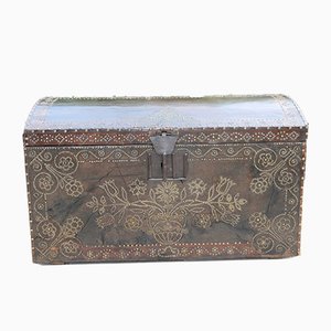 17th Century Leather Trunk-YF-646326