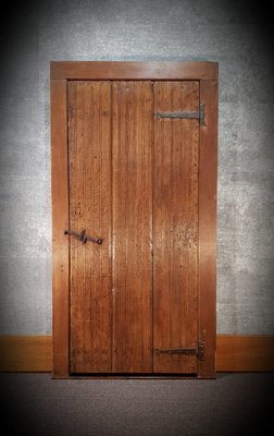 17th Century Ledged Oak Door with Framework-NQV-722886