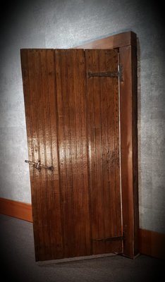 17th Century Ledged Oak Door with Framework-NQV-722886