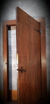 17th Century Ledged Oak Door with Framework-NQV-722886