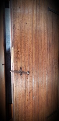 17th Century Ledged Oak Door with Framework-NQV-722886