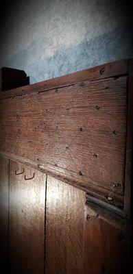 17th Century Ledged Oak Door with Framework-NQV-722886