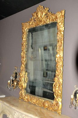 17th Century Mirror with Carved Oak Frame in 19th Century Gold Leaf-TDA-1376383