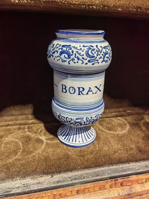 17th Century Model La Gioconda Albarello or Borax Container in Blue and White Ceramic from Deruta-ZFY-1720468