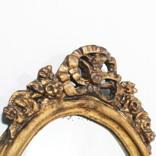 17th Century Oval Giltwood Mirror