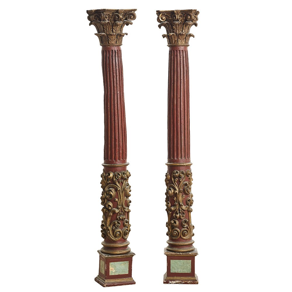 17th Century Pedestals, Set of 2