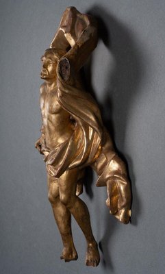 17th Century Resurrected Christ in Gilded Polychrome Carved Wood with Leaf-QKG-1732711