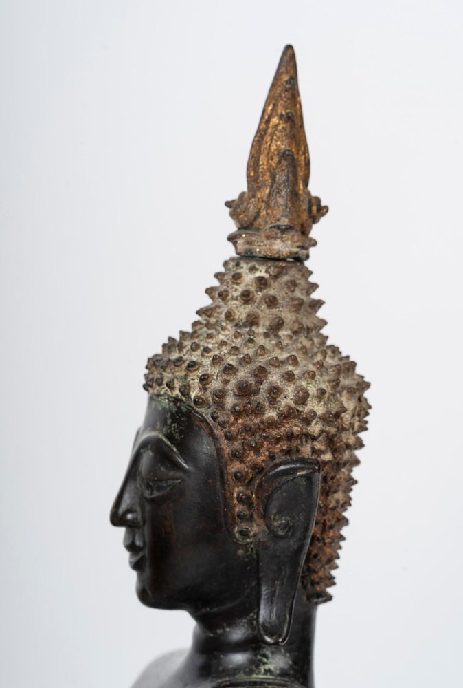 17th Century Seated Buddha in Patinated Bronze