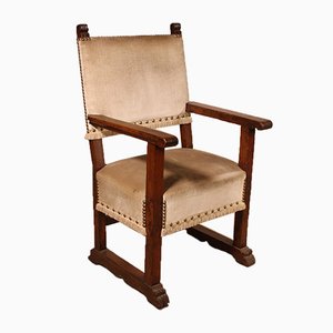 17th Century Spanish Walnut Armchair-HPU-729226